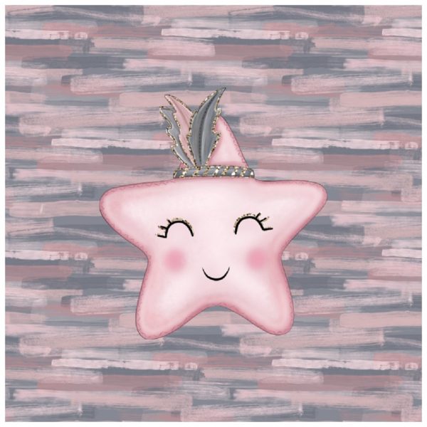 Baby Girl Star Pillow Fabric Panels Hot on Sale