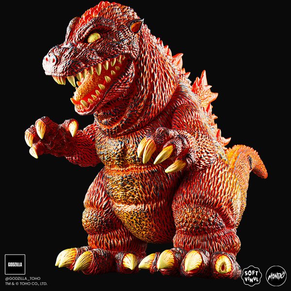 Godzilla - Vinyl Designer Figure by James Groman - Burning Variant Sale - Image 4