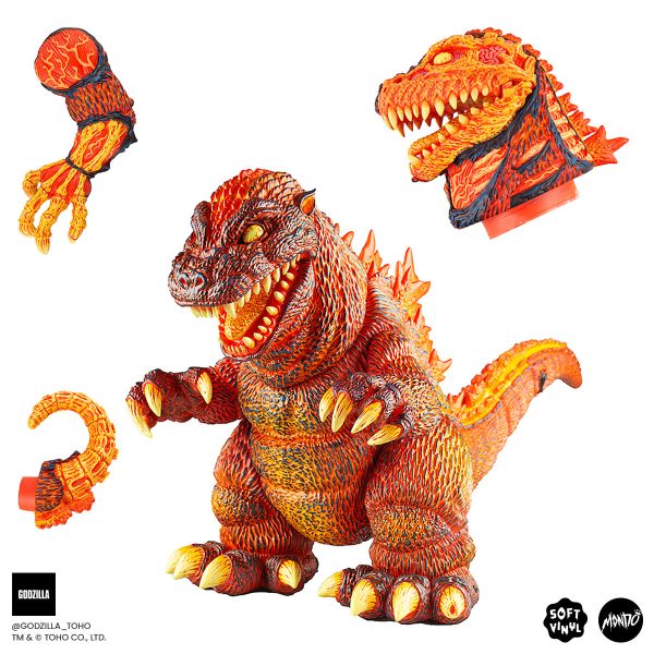 Godzilla - Vinyl Designer Figure by James Groman - Burning Variant Sale - Image 2