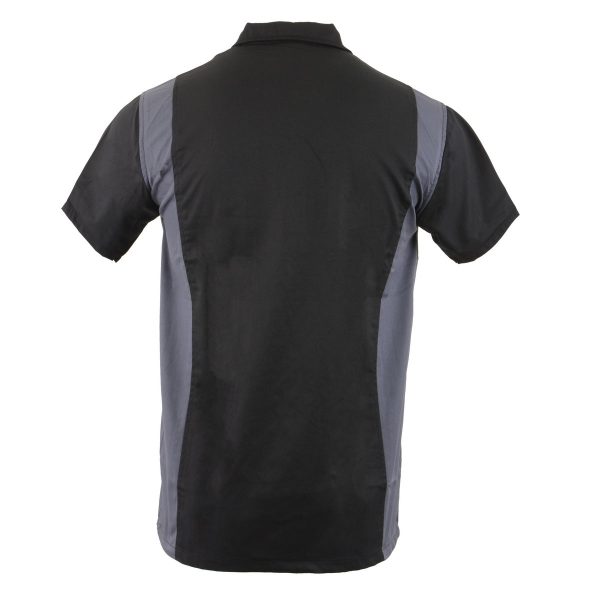 Milwaukee Leather MDM11674.01 Men s Black and Grey Button Up Heavy-Duty Work Shirt for | Classic Mechanic Work Shirt Online - Image 4