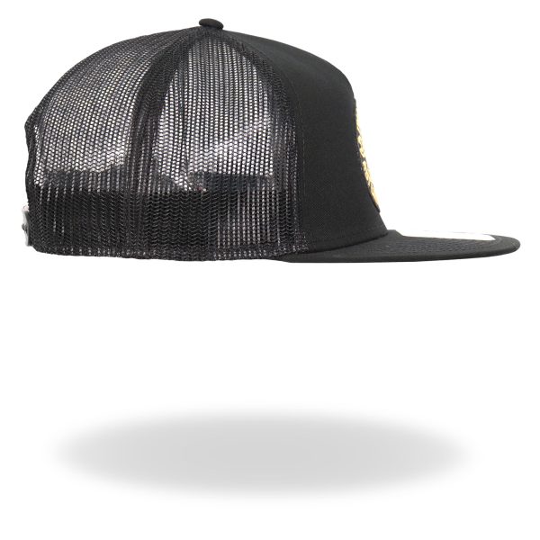 Hot Leathers Black Yellow And White Mechanic Can t Fix Stupid Snapback Hat GSH2036 Online now - Image 5