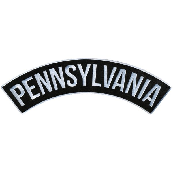 Hot Leathers Pennsylvania 12” X 3” Top Rocker Patch Supply