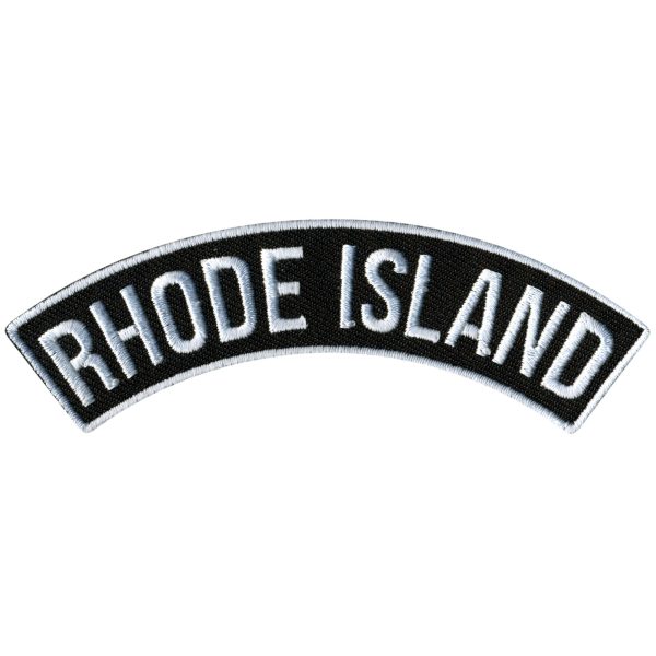 Hot Leathers Rhode Island 4” X 1” Top Rocker Patch For Discount