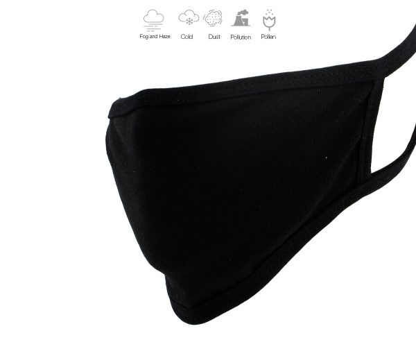Milwaukee Leather (Multi-Pack) MP7924FM  Solid Black  100 % Cotton Protective Face Mask with Optional Filter Pocket For Discount - Image 3