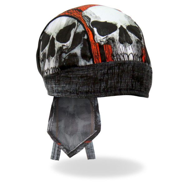 Hot Leathers Jumbo Skull Lightweight Headwrap HWH1098 Online now - Image 3