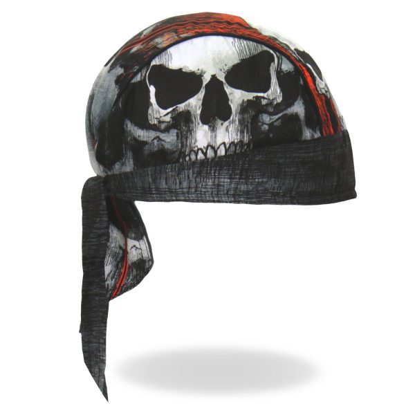 Hot Leathers Jumbo Skull Lightweight Headwrap HWH1098 Online now - Image 4