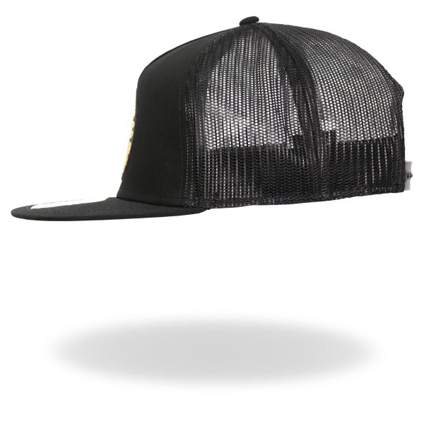 Hot Leathers Black Yellow And White Mechanic Can t Fix Stupid Snapback Hat GSH2036 Online now - Image 3