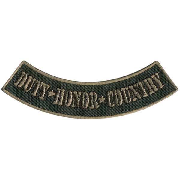 Hot Leathers Duty Honor Country 4” X 1” Bottom Rocker Patch Fashion