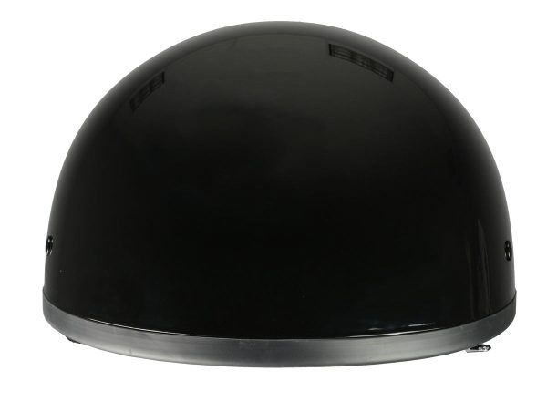Milwaukee Performance Helmets MPH9851N Novelty Classic Glossy Black Half Helmet w  Drop Down Visor Sale - Image 3