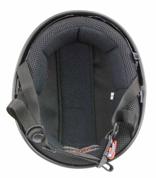 Milwaukee Performance Helmets MPH9851N Novelty Classic Glossy Black Half Helmet w  Drop Down Visor Sale - Image 2