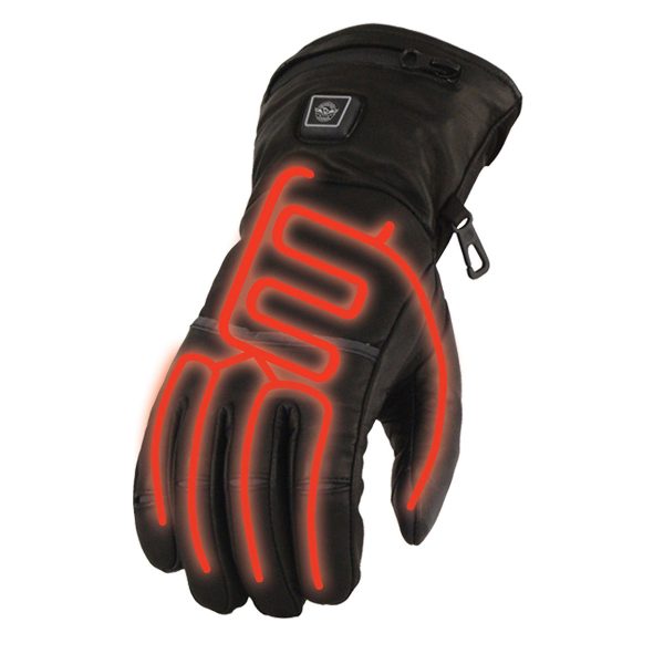 Milwaukee Leather MG7513 Men s Black ‘Heated’ Gauntlet Waterproof Winter Gloves with i-Touch For Sale