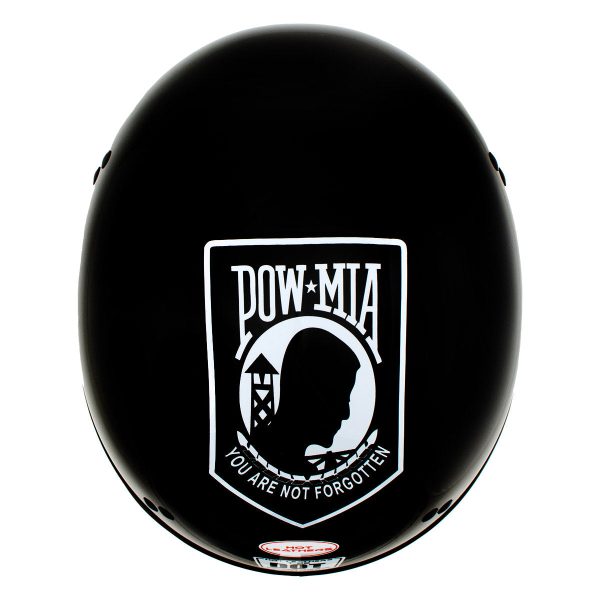 Hot Leathers HLD1004  POW  Gloss Black Motorcycle DOT Skull Cap Helmet Online now - Image 4