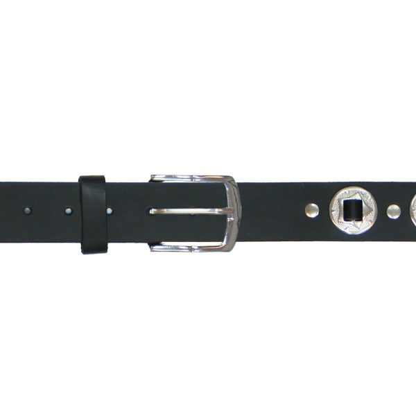 Hot Leathers Heavy Leather Laced Concho Belt BLA1124 For Discount - Image 2