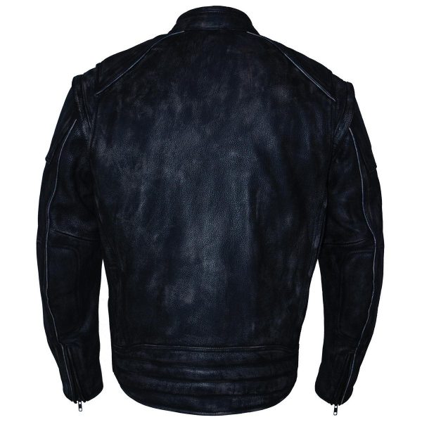 Milwaukee Leather MLM1509 Men s Distressed Brown ‘2 in 1’ Leather Jacket with Zip-Off Sleeves Discount - Image 4
