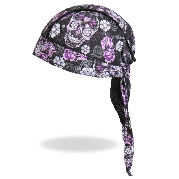 Hot Leathers Sugar Skull Lightweight Headwrap HWH1078 Supply - Image 2