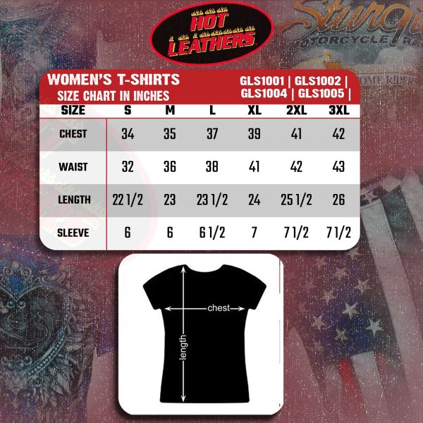 Hot Leathers Ladies Sturgis Main Street Fitted 3D All Over Printed T-Shirt GLS1004 For Cheap - Image 3