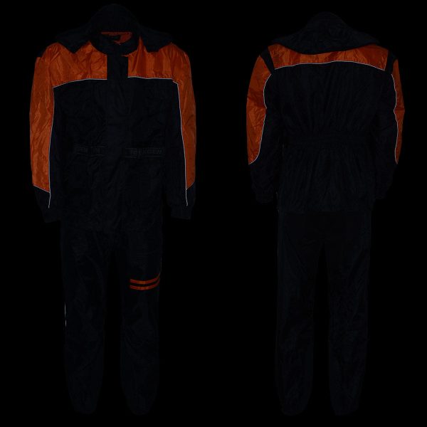 NexGen Men s SH2051 Black and Orange Hooded Water Proof Armored Rain Suit Fashion - Image 3