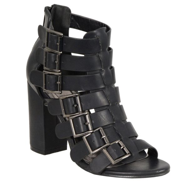 Milwaukee Leather MBL9420 Women s Black Fashion Casual Sandal with  Straps and Block Heel Discount - Image 2