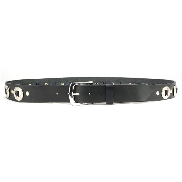 Hot Leathers Heavy Leather Laced Concho Belt BLA1124 For Discount - Image 5