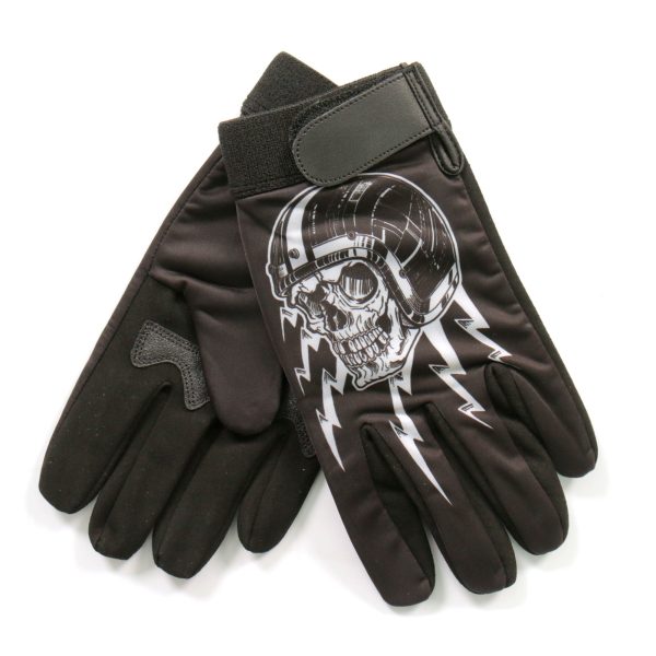Hot Leathers GVM3005 Sublimated 3 4 Skull Mechanics Glove Cheap - Image 2