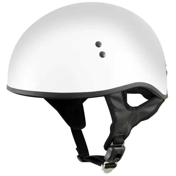 Hot Leathers HLD1050  Glossy Silver  Motorcycle DOT Skull Cap Helmet Online now