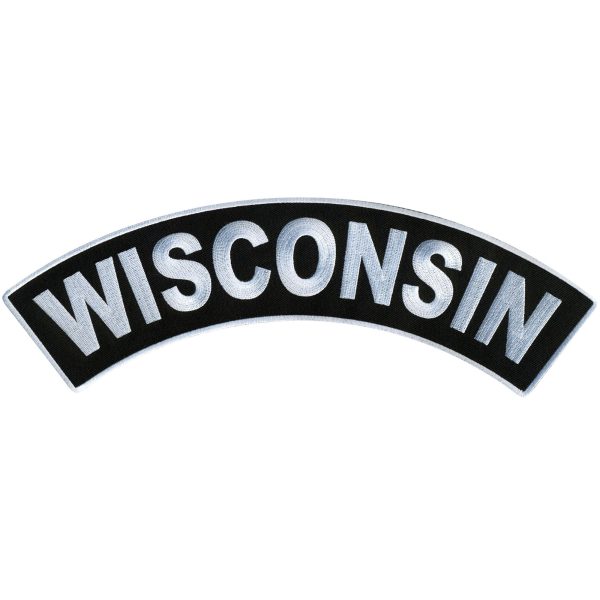 Hot Leathers Wisconsin 12” X 3” Top Rocker Patch Sale