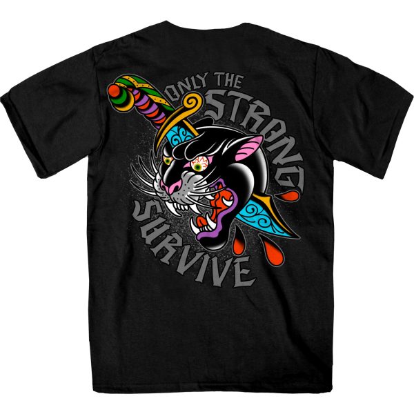 Hot Leathers GMD1516 Men s Black Panther Tattoo Short Sleeve T-Shirt Cheap - Image 2