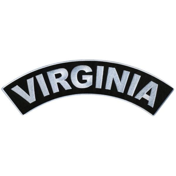 Hot Leathers Virginia 12” X 3” Top Rocker Patch For Discount