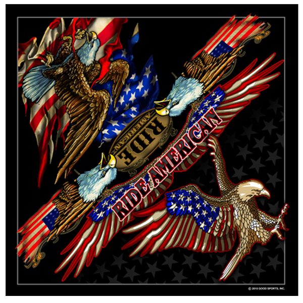 Hot Leathers BAB1052 Attack Eagle Bandana Fashion