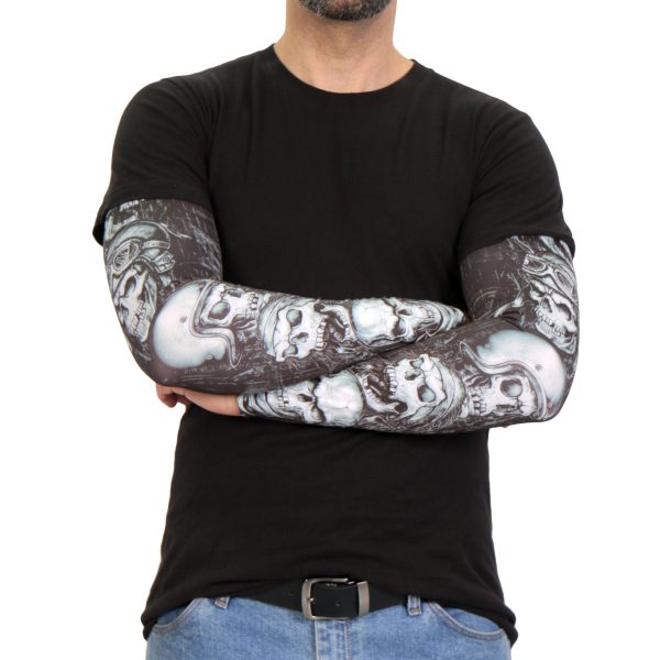 Hot Leathers ARM1004 Five Skulls Arm Sleeve For Cheap - Image 5
