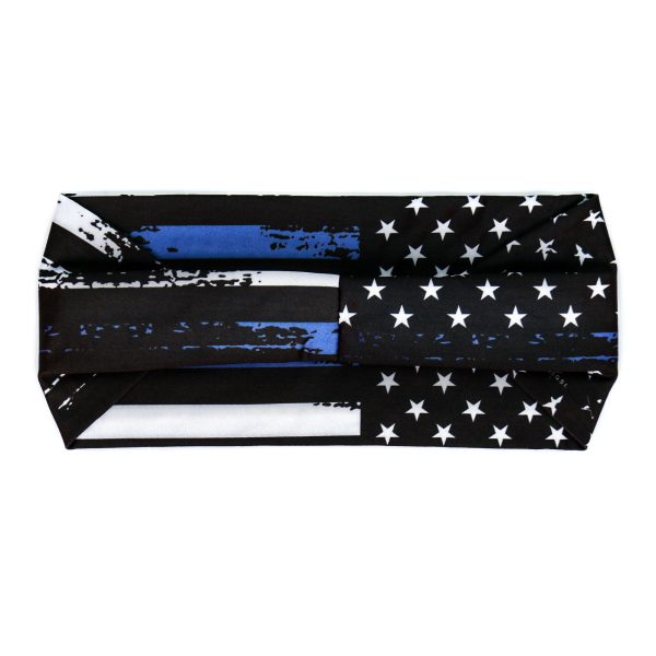 Hot Leathers Bling Bands Blue Flag Rhinestone Crystal Headband Wraps RWC2014 Sale - Image 3