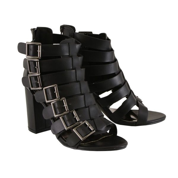 Milwaukee Leather MBL9420 Women s Black Fashion Casual Sandal with  Straps and Block Heel Discount