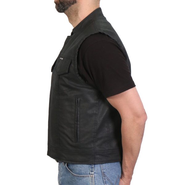 Hot Leathers Waxed Cotton Club Style Vest Online - Image 2