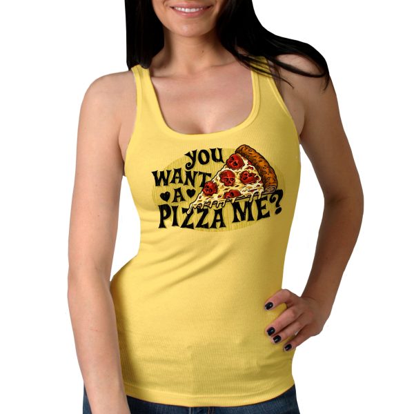 Hot Leathers Ladies Pizza Me Tank Top For Cheap