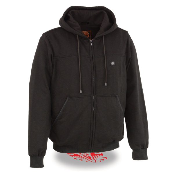 Nexgen Heat MPM1713SET Men s Fiery Black Heated Sweatshirt Jacket Hoodie for Winter w Battery Pack Supply