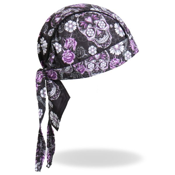 Hot Leathers Sugar Skull Lightweight Headwrap HWH1078 Supply - Image 4
