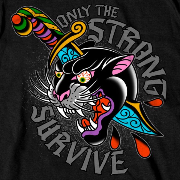 Hot Leathers GMD1516 Men s Black Panther Tattoo Short Sleeve T-Shirt Cheap - Image 4