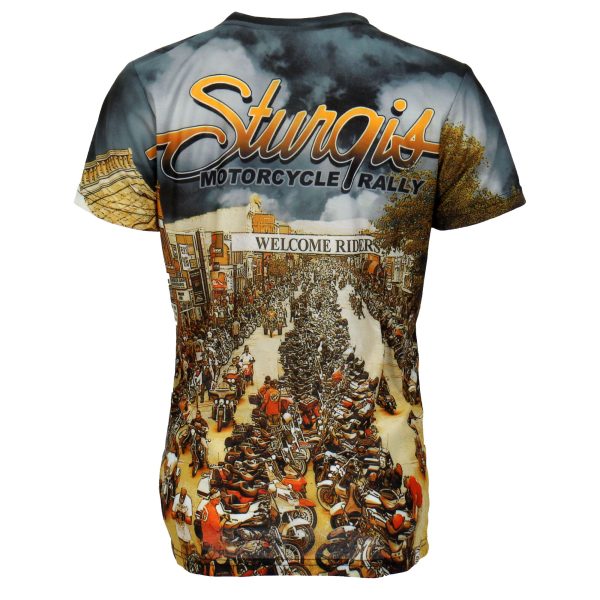 Hot Leathers Ladies Sturgis Main Street Fitted 3D All Over Printed T-Shirt GLS1004 For Cheap - Image 2