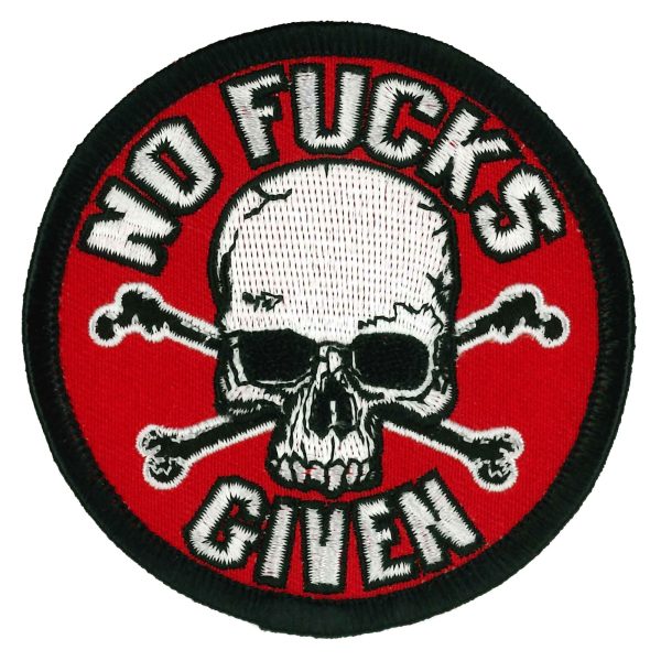 Hot Leathers No Fucks Given 3x3  Skull Patch Sale