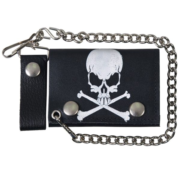 Hot Leathers Skull and Crossbones Wallet Supply