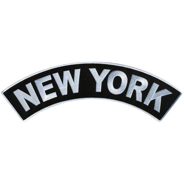 Hot Leathers New York  12” X 3” Top Rocker Patch For Discount